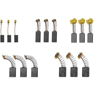 Diverse Koolborstels Met Veren - Universele Motor Vervangingsborstels Voor Doe-het-zelf Reparatie