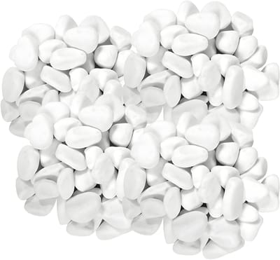 Concorde Decoratie steentjes - 4x - wit - 350 gram - 5 / 10 mm - kiezelstenen - hobby stenen