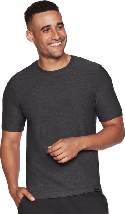 Skechers GODRI ALL DAY TEE Heren T-shirt - Donkergrijs/Zwart
