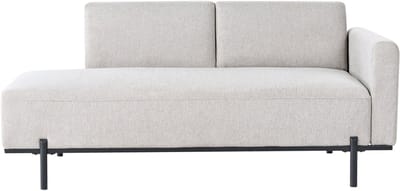 BELIANI SAVASSE - Chaise longue - Lichtgrijs - Kunstlinnen