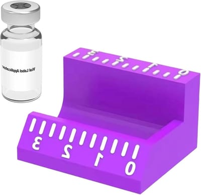 Flesje Label Applicator - Etiketteer Tool - Nauwkeurig Labelen - Precisie Naaldpunt - 3ml en 10ml - Paars