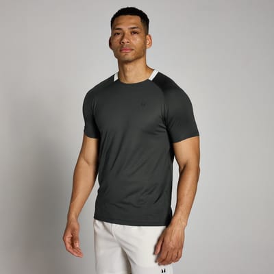 MP Tempo gerasterd trainingsshirt voor heren - Verwassen zwart - XS