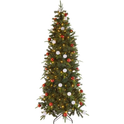 Excellent Trees® Avik LED Pop-up Kerstboom met Ballen 210 cm - Easy Set Up Tree