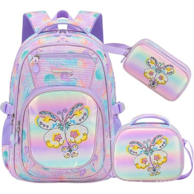 Prachtige vlinderborduurwerk Rugzakken voor Meisjes Cartoon Boekentassen Kinderen Nylon waterdicht Schooltassen Kinderen Schoudertassen Mochilas