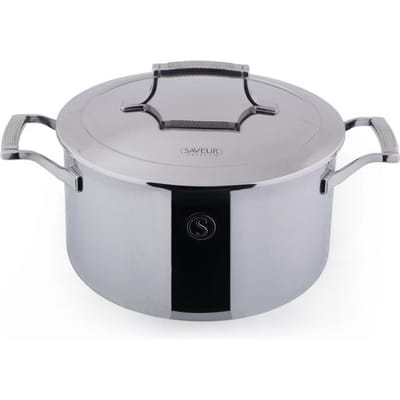 Saveur Voyage Kookpan – Ø22 cm – Tri-Ply RVS – PFAS-vrij – Inductie – Ovenbestendig