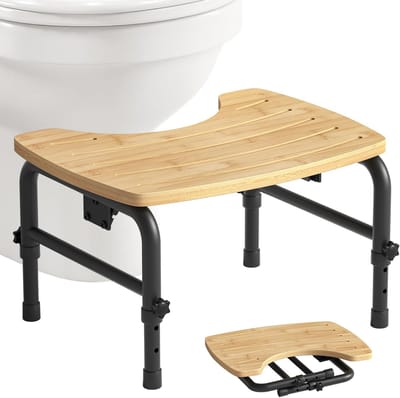 Toiletkruk - Krukje - Comfort verbeteren - Inklapbaar ontwerp - 40 x 30 x 23.5 CM - Wit