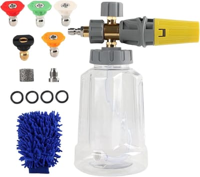 Schuimende sproeier - Schuimkanon - Auto reinigen - Dubbele connector - 1000 ml fles - Enkele Attribuut