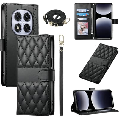 Comfycase Xiaomi Redmi Note 15 Pro Bookcase met Koord Zwart