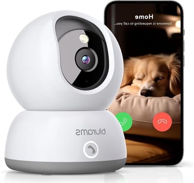 Beveiligingscamera Binnen - Wifi Camera IP - Thuisbewaking Huisdieren - 360 Graden Dekking - 2K Resolutie - Wit