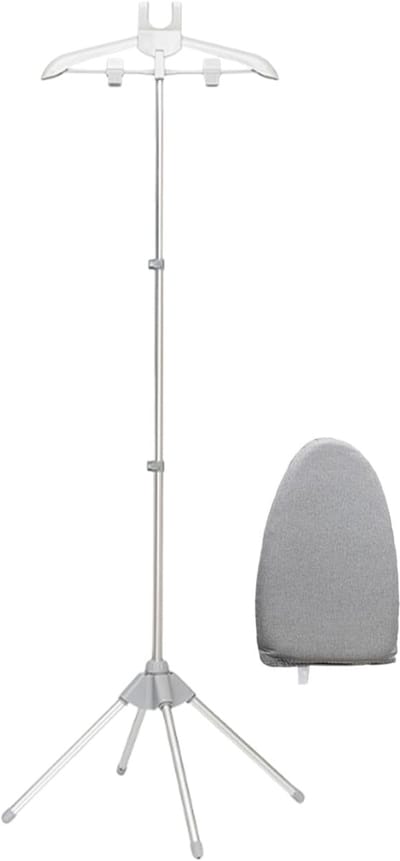 Telescopische stoomstandaard - Kledinghouder rek - Kleding stomen - Stabiel rechtop ontwerp - Verstelbaar 160cm - Grijs
