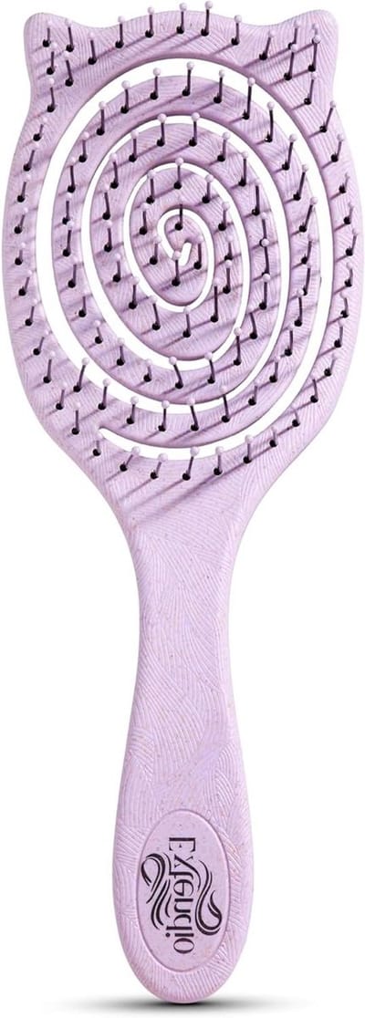 Ontwarringsborstel Haar - Kam borstel - Dagelijks gebruik - Ergonomisch design - 22 cm - Paars