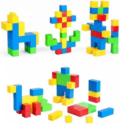 Magnetische Bouwstenen - Magneetblokken Dobbelstenen - Educatief Spel - 32 Stuks Sterke Magneten - 2 cm Blokken