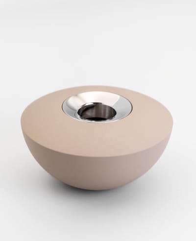 Moderne Kandelaar - Kantelstabiele Houder - Sfeerverlichting Creëren - Dubbele Functie - 8.9 x 8.9 x 4.9 cm - Champagne Beige