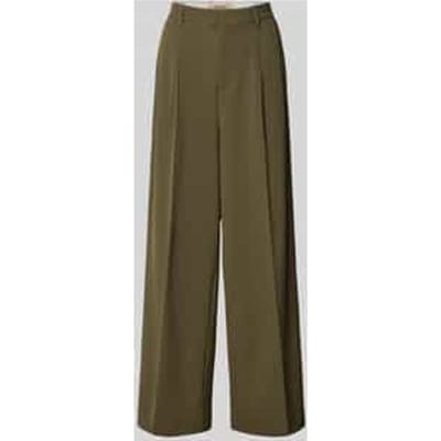 Stoffen broek met bandplooien, model 'Charlize'
