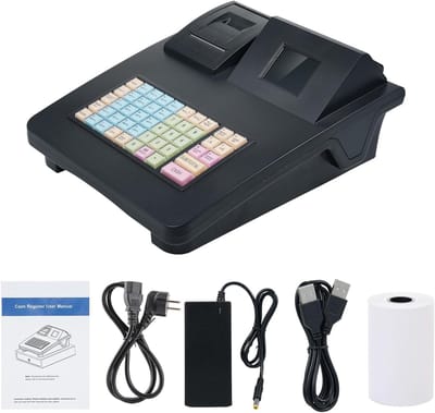 Elektronische Kassaregister met 48 Toetsen, 2.8 Inch Display en 58mm Thermische Printer voor Winkel, Restaurant en Supermarkt