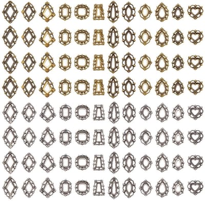 Dailygoods- Fotolijst Mini - 144 Stuks - Vintage Stijlen - Legering - Decor Poppenhuis - Lichtgewicht - Creatieve Decoratie
