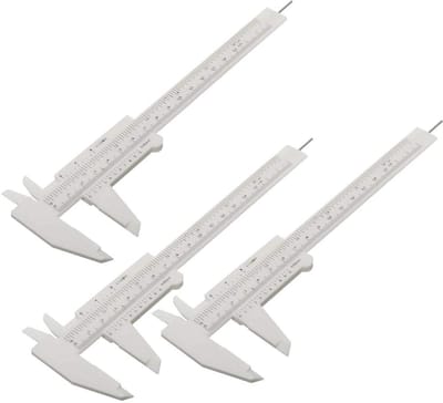 Dailygoody - Vernier Caliper - Plastic Caliper voor Precisie Metingen - 3-delige Set - 6 inch - Geschikt voor Tattoos en Hobbymatig Gebruik - Nauwkeur