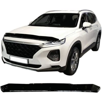 Motorkap Deflector - SCOUTT - Hyundai Santa Fe 4 - ABS - Eenvoudige Installatie - Zwart zwart