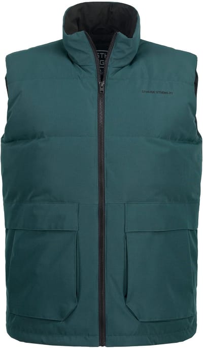 STHUGE - Heren - Gewatteerde bodywarmer outdoor opstaande kraag rits - Avocado - Maat 3XL