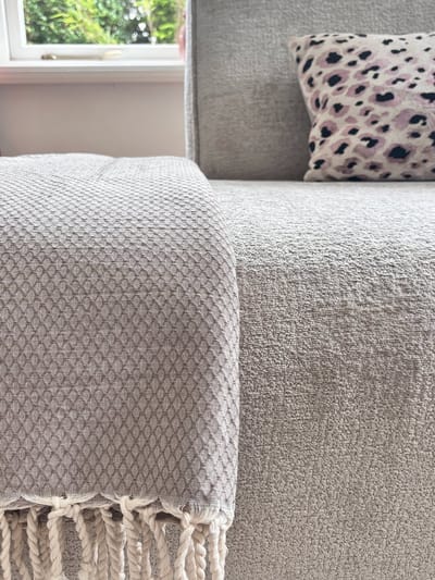 Lantara Plaid Grand foulard Ottoman - Taupe - 190x300cm