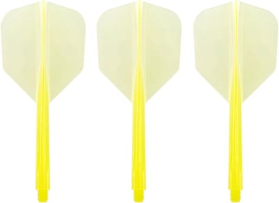 Dartpijlen Flights en Stems Geïntegreerd Zero Stress Klein Geel Set van 3