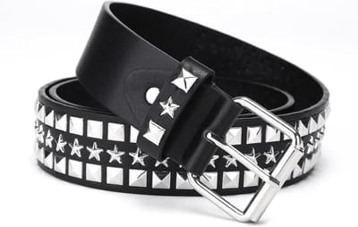Vintage Punk Rock Studded Grommet Riem van PU Leer, Hip Hop Accessoire voor Mannen en Vrouwen, Perfect voor Jurken, Jeans en Broeken