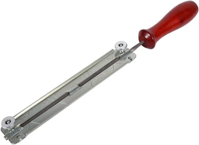 Kettingzaag Vijlset - Slijpset Kettingzaag - Ketting Onderhoud - Met Houten Handvat - 4 mm 48 mm 55 mm - Zilver