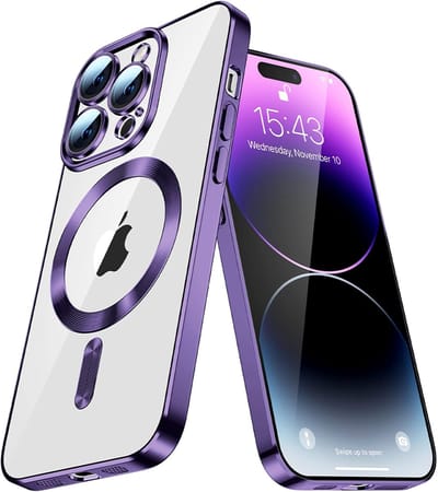 Telefoonhoesje Geschikt voor iPhone 11 Pro – Siliconen Hoes met Chroom – Compatibel met MagSafe – Geïntegreerde Camerabescherming – Paars – FuturiQ