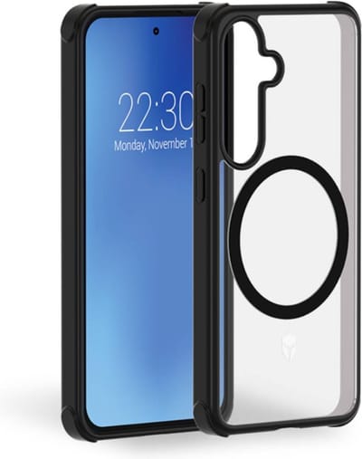 Force Case, Hoesje geschikt voor Samsung Galaxy S24 - Air Frost Versterkt, Transparant zwart