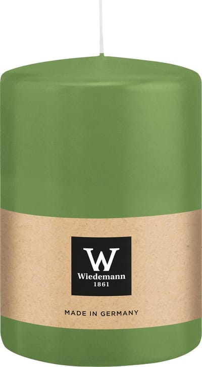 Wiedemann Cilinderkaars/stompkaars groot - lichtgroen - 15 x 10 cm - 113 branduren - zuilkaarsen