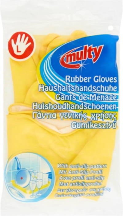 Multy Huishoud Handschoen Latex Large - 96 x 2 stuks - Voordeelverpakking