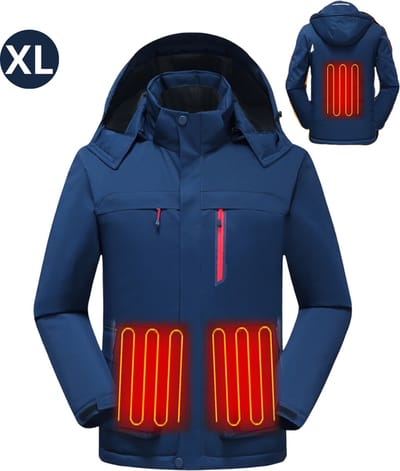 Bovista Verwarmde Jas - Heating Jacket - Thermo Jas - Elektrische Kleding - Jas Met Verwarming - Extra Comfortabel - Dames & Heren - Maat XL - Blauw
