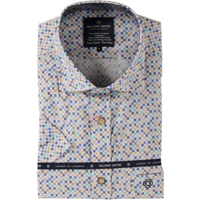 Fellows United - Lange mouw overhemd - Mannen - 3XL - Licht blauw - Katoen - 51.6531