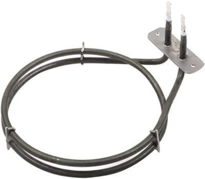 Verwarmingselement Oven - Ovenonderdeel Ventilator - Oven Repareren - 2 Draaien 1600W - 195mm x 155mm - Zilver