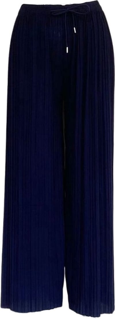 Hoogwaardige Dames Flare Broek / Pants | Flared Pantalon | Donkerblauw - Maat XL