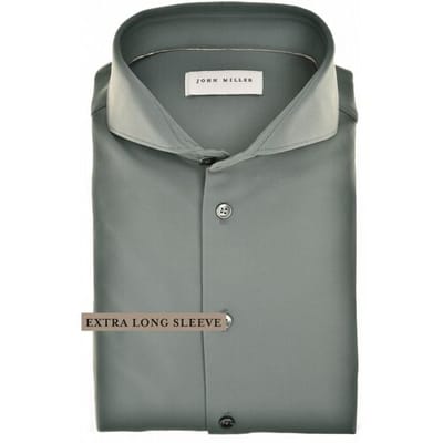 John Miller Overhemd Extra Long Sleeve Hyperstretch Cutaway Collar Mouwlengte 7 Midden Grijs / male