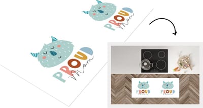 Keukenloper - Loper keuken - Mama - Spreuken - Quotes - Proud mom - 120x50 cm - Keukenloper vinyl