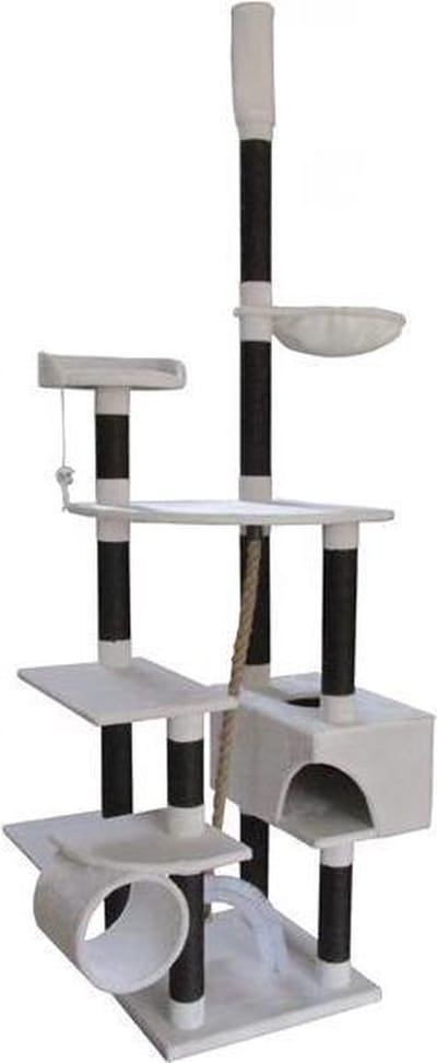 Topmast Krabpaal Kingston White 60 * 60 * 235-255 cm Verstelbaar