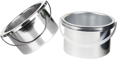 Wax Smeltmachine Pot - Waspot Houder - Ontharen Thuis - Met Handvat - 12.4 cm - Zilver