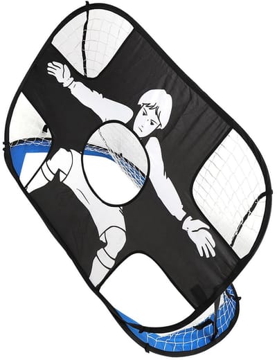 Dailygoody - Voetbaldoelpaalnet - Voetbaltrainingsnet - Slijtvast en duurzaam - Groot rasternet - Draagbaar en opvouwbaar - Geschikt voor kindere