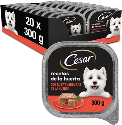 Natte Voeding voor Honden met Os-Smaak en Groenten - 20 Containers van 300 g