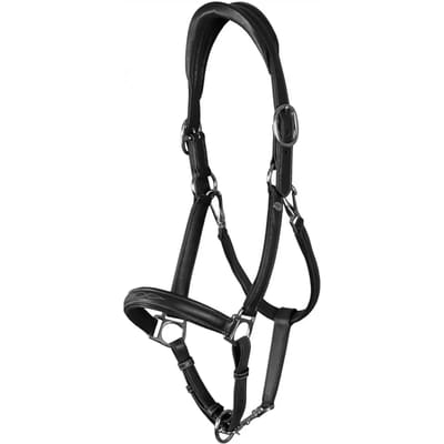Dy'on Halster Working Collection Soft Leer - Zwart - middel