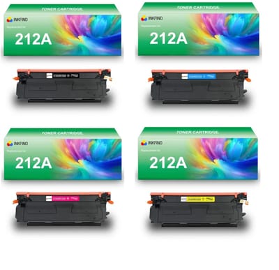 INKFIND 212A (W2120A/W2121A/W2122A/W2123A) tonercartridge multipack van 4 stuks (Zwart+Cyaan+Magenta+Geel) compatibel met HP 212A (W2120A/W2121A/W2122A/W2123A) toner cartridge - 4-pack BK/C/M/Y