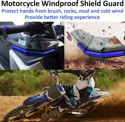 Allecto - Motorhandbeschermers - Windbescherming - 22 mm - Blauw - Handbescherming - Bescherm je handen tegen takken - Geschikt voor motoren - Kleu...