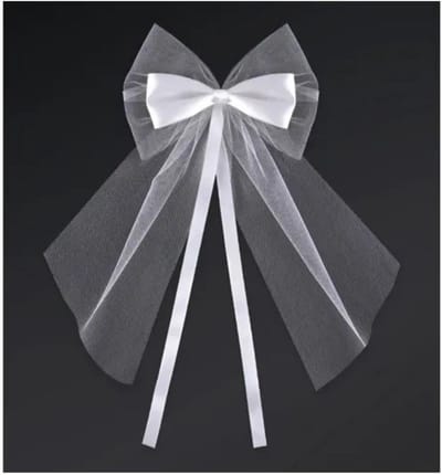 Partydeco - Autostrik Organza Wit (2 stuks)