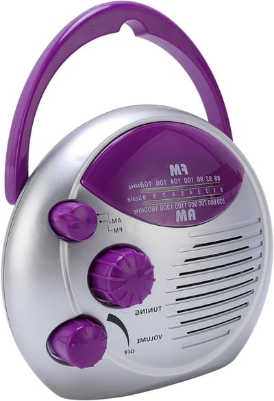 Waterdichte Douche Radio - Badkamer Radio - Muziek Luisteren - IPX4 Waterdicht - 16 x 14 x 8 cm - Wit