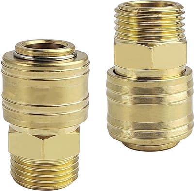 Gecomprimeerde luchtaansluitset van 1/2 inch messing schroefverbindingen voor snelle luchtleidingverbindingen en efficiënt gebruik van perslucht