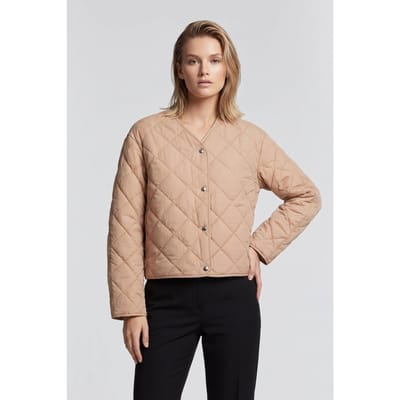 ARKET Kanal Quilt Beige Size: XS | Cropped Jackets Outlet | Dames | Beige