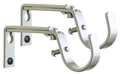 Set van 2 verstelbare gordijnstangbeugels voor 1 1/4-inch stang in verschillende afwerkingen