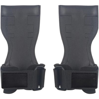 Gewichtheffen Grip Pads Crossfit Bodybuilding Handpalm Beschermer Squat Sportschool Handschoenen Sportschool Apparatuur Fitness Sport Training PVC zwart